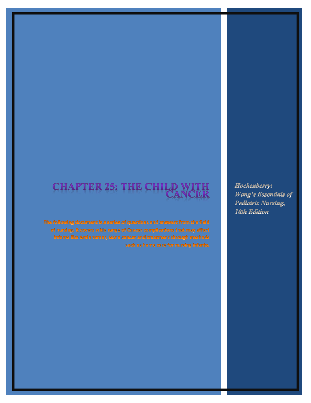 Preview image for CHILD CARE AND NURSING